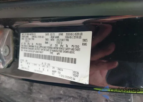 2015 Ford Escape Se из США, поврежденный, VIN 1FMCU0GX2FUB61807